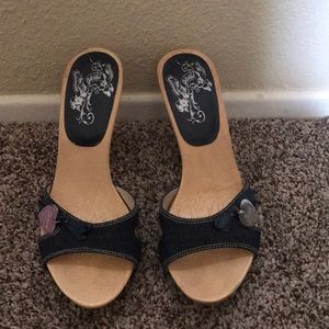 Guess wood sandals